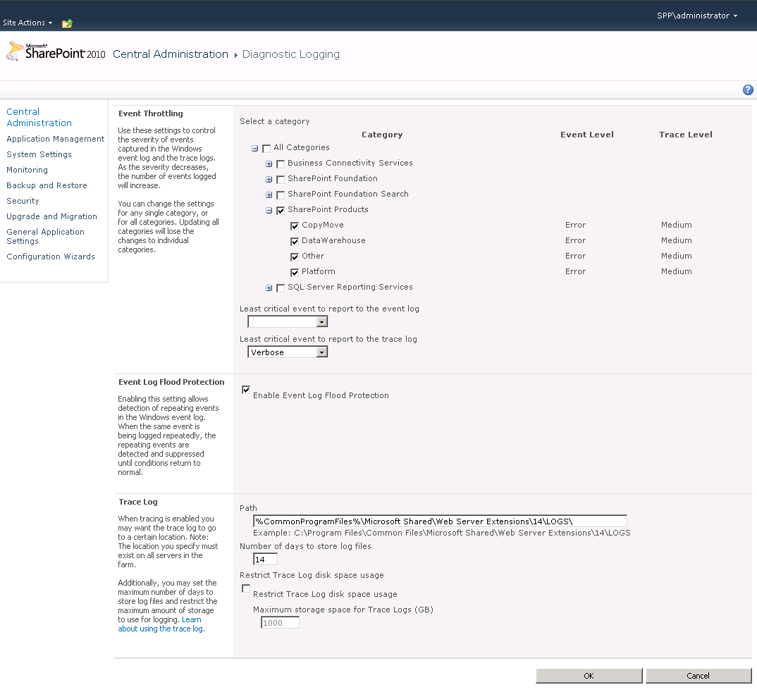 CentralAdmin_DiagnosticLogging