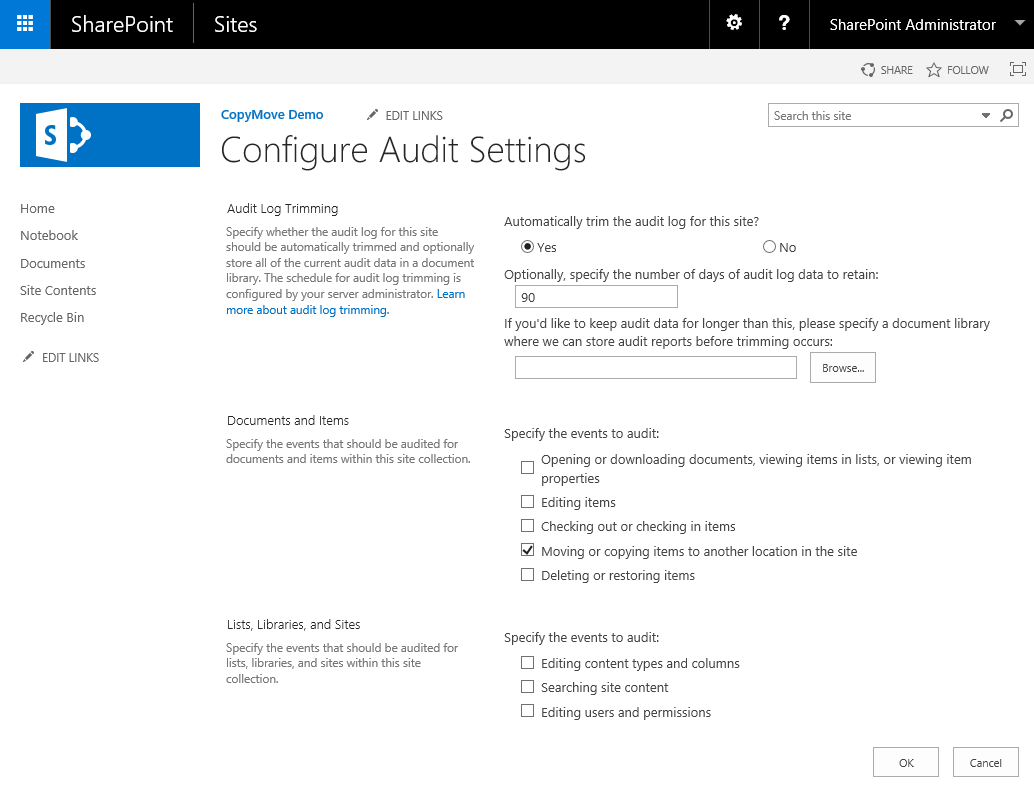 SiteCollection_ConfigureAuditSettings